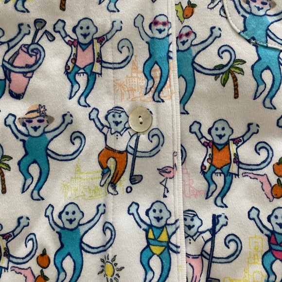 Limited Edition Roller Rabbit Palm Beach Monkeys Polo Pajamas, Size XS - Picture 6 of 7
